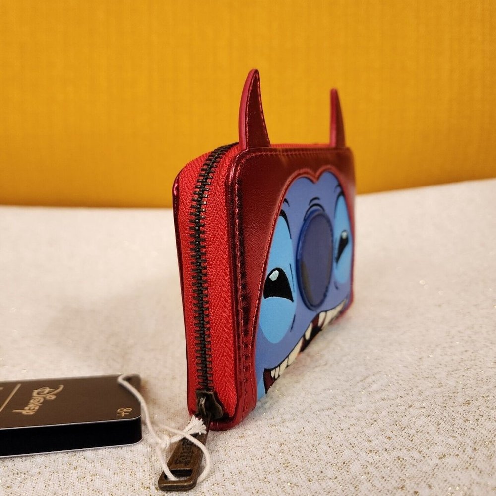 Loungefly Disney Lilo and Stitch Devil Costume Halloween Zip Around Wallet NEW - Picture 3 of 13